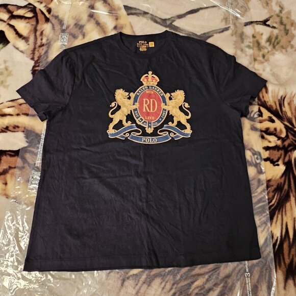 Polo Ralph Lauren Lion Crest Crown Custom Shirt Men's Size Large Rare Brand New - Picture 1 of 7